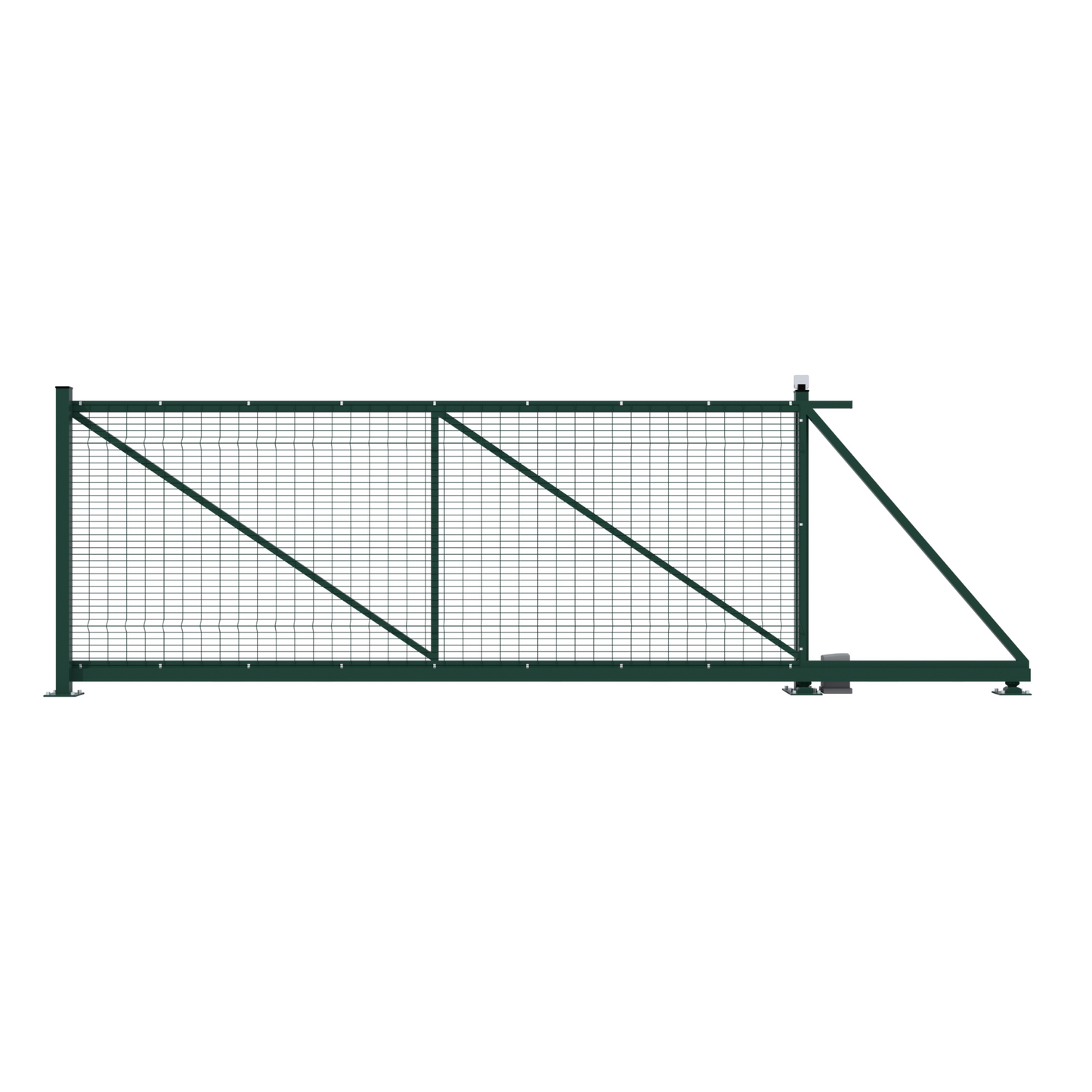 Brama przesuwna HybridDecor przygotowana pod AUTOMAT