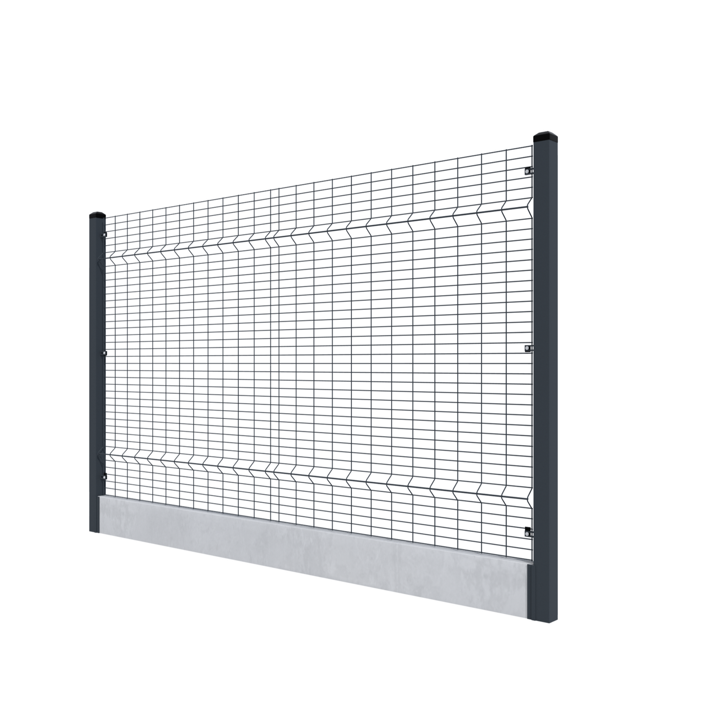 Ogrodzenie panelowe HybridDecor - L 2560mm z podmurówką PREMIUM