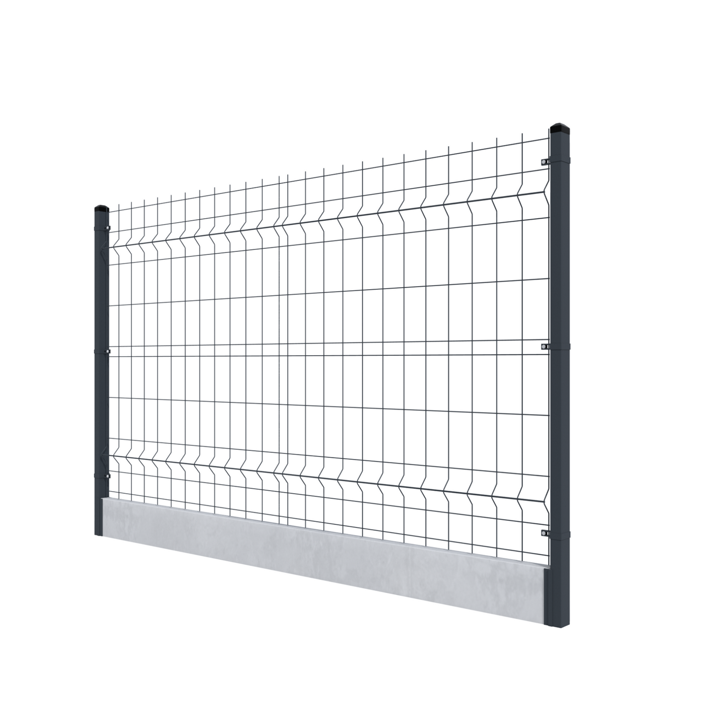 Ogrodzenie panelowe EcoHybrid - L 2560mm z podmurówką PREMIUM