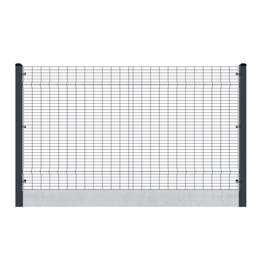 Ogrodzenie panelowe HybridDecor - L 2560mm z podmurówką PREMIUM