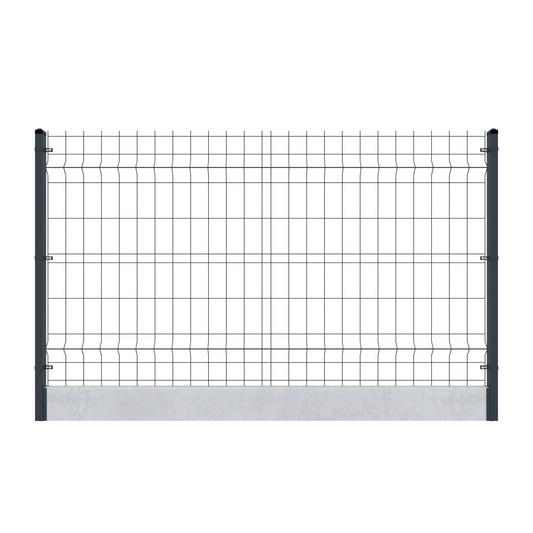 Ogrodzenie panelowe EcoHybrid - L 2560mm z podmurówką PREMIUM