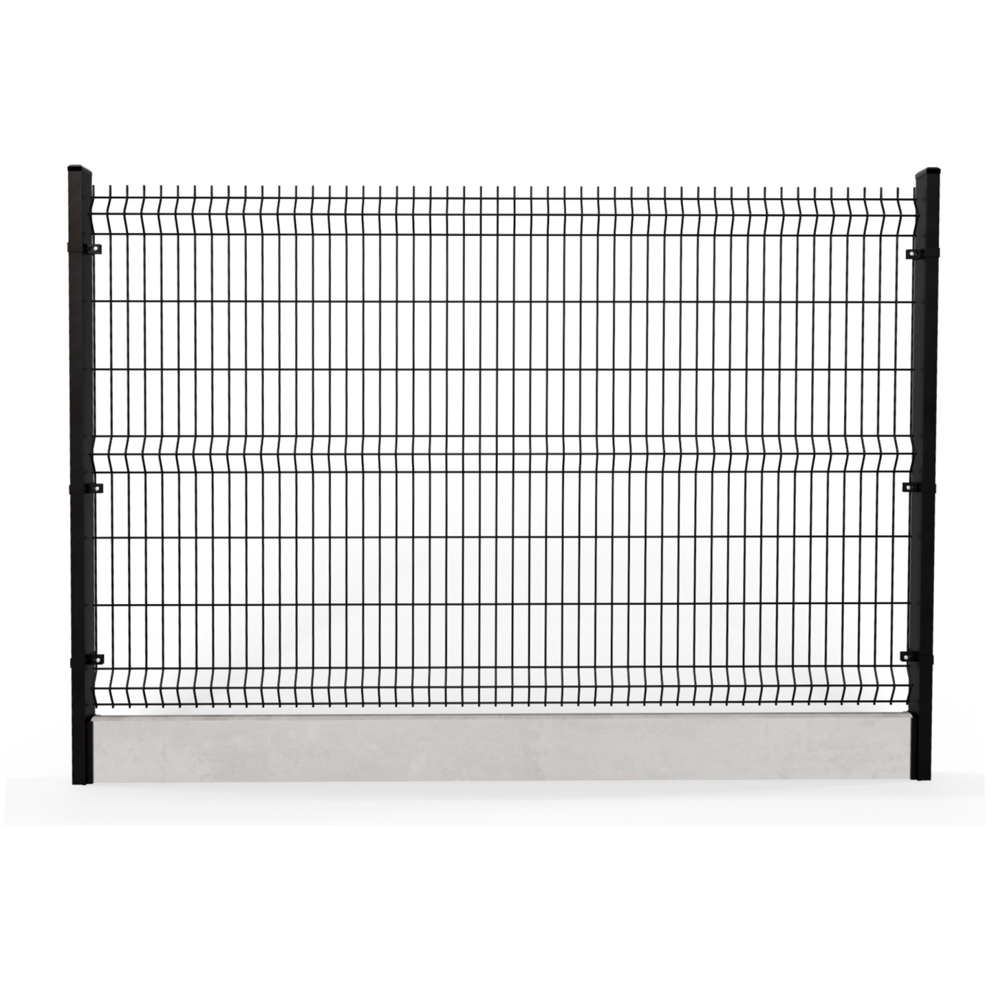 Ogrodzenie panelowe 3D Ø 5mm - L 2560mm z podmurówką PREMIUM